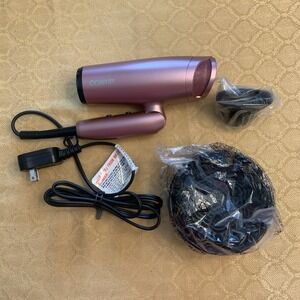 Conair Hair Dryer with Diffuser and Folding Handle 1875W Travel w/Concentrator